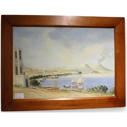 Gouache napolitano en Moinat SA - Antigüedades y decoración - Gouaches, acuarelas, pasteles