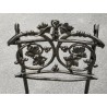 Chaise \"Lierre\" en fonte coloris vieux bronze