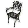 Fauteuil \"Lierre\" en fonte coloris vieux bronze