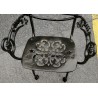 Fauteuil \"Lierre\" en fonte coloris vieux bronze