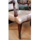 Fauteuil Régence italien en cuir beige