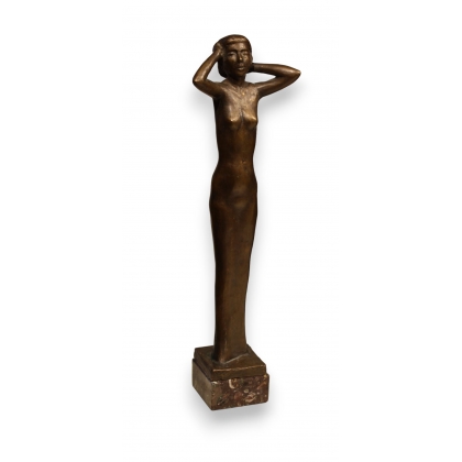Bronze \"Femme\" signé R. DEVANTHÉRY