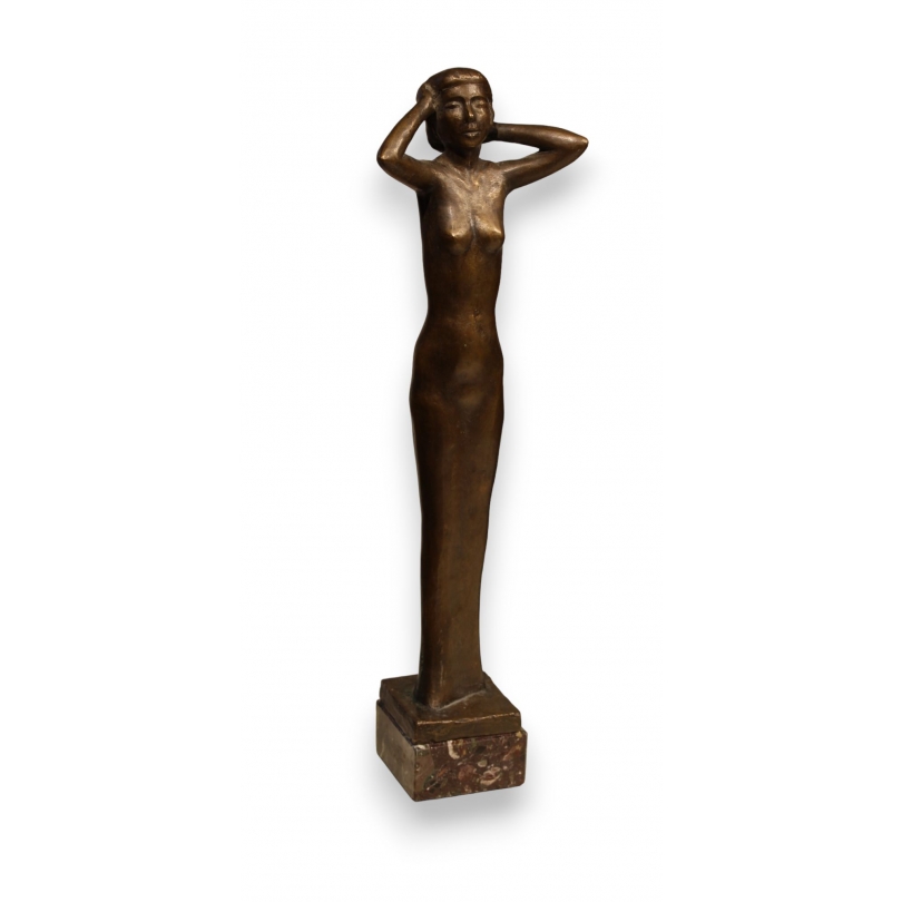 Bronze \"Femme\" signé R. DEVANTHÉRY