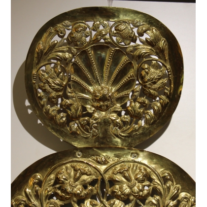 A pair of brass wall lights by HELLSTRÖM NYKÖPING