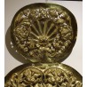 A pair of brass wall lights by HELLSTRÖM NYKÖPING