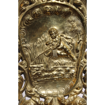 A pair of brass wall lights by HELLSTRÖM NYKÖPING