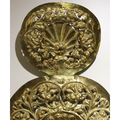 A pair of brass wall lights by HELLSTRÖM NYKÖPING