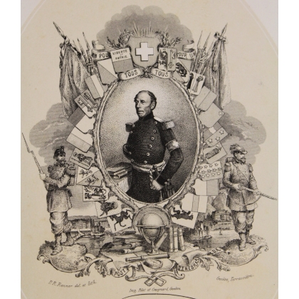 Gravure "Général Dufour" par RENNER