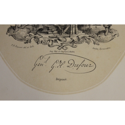 Gravure "Général Dufour" par RENNER