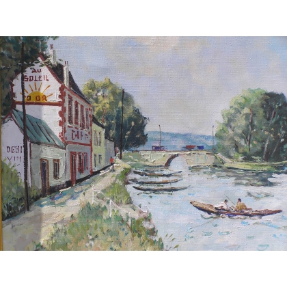 Paintings | Painting entitled ‘Au soleil d’or’ by J. BOUYSSOU, Moinat SA  – Antiques and home décor