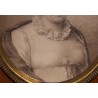 Dessin à la mine de plomb "Portait de femme"