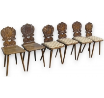 Ensemble de 6 escabelles.