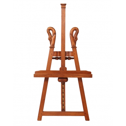 "Col de Cygne" easel, walnut finish. at  Moinat SA  - Antiques and home décor