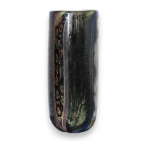 Vase droit noir Ébène de style Murano