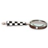 Magnifying glass with a chequered horn handle