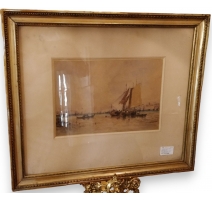 Aquarelle "Vue de Venise" signée FRANTZ