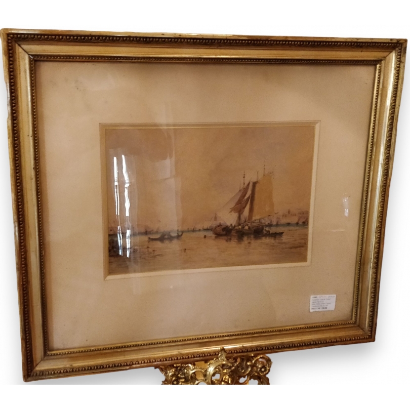 Aquarelle "Vue de Venise" signée FRANTZ