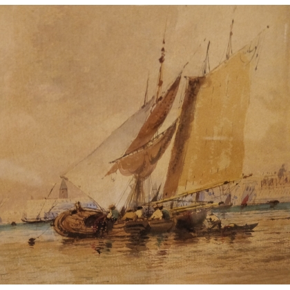 Aquarelle "Vue de Venise" signée FRANTZ