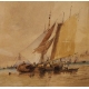 Aquarelle "Vue de Venise" signée FRANTZ