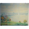 Tableau \"Genève\" signé PAVEL 95