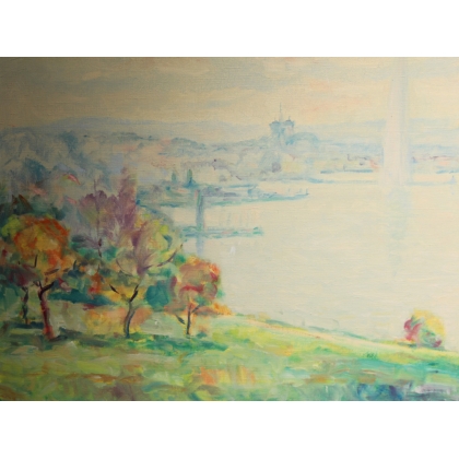 Tableau \"Genève\" signé PAVEL 95