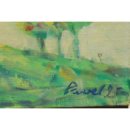 Tableau \"Genève\" signé PAVEL 95