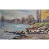 Tableau \"Morges\" signé Ric BERGER