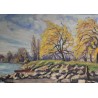 Tableau \"Morges\" signé Ric BERGER