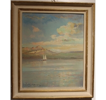 Tableau "Les rochers de mémise" signé Louis BAUDIT