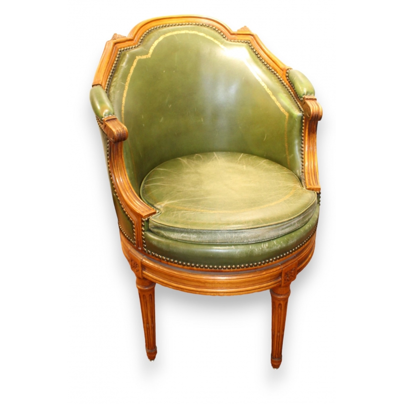 Fauteuil de bureau tournant style Louis XVI