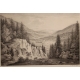 Gravure "Vue de Val-Orbe" par BOURGEOIS