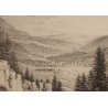 Gravure "Vue de Val-Orbe" par BOURGEOIS