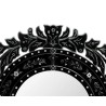 Miroir Murano circulaire en verre teinté noir