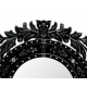 Miroir Murano circulaire en verre teinté noir