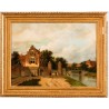 Tableau \"Amsterdam\" signé D. POLAK