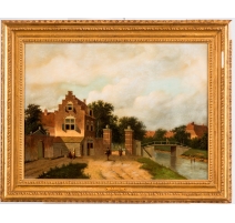 Tableau "Amsterdam" signé D. POLAK