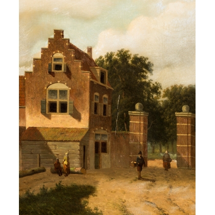 Tableau \"Amsterdam\" signé D. POLAK