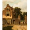 Tableau \"Amsterdam\" signé D. POLAK