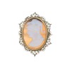 Broche en or 585 sertie d'un camée