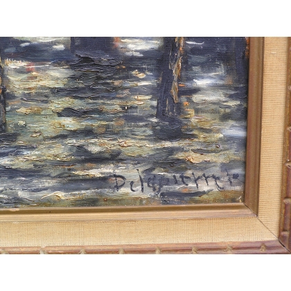 Paintings | Painting entitled ‘View of Venice’, signed Moinat SA  – Antiques and home décor