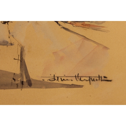 Aquarelle "Paris Montmartre" signée