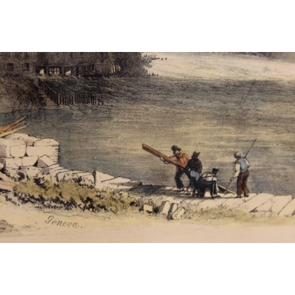 Gravure "Geneva" signée IDG