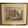 Gravure "Temple Saint Pierre, Genève" par DURELLI