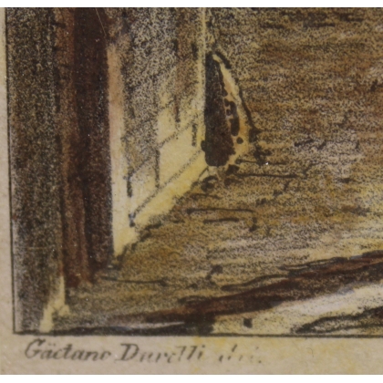 Gravure "Temple Saint Pierre, Genève" par DURELLI