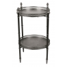 Table à deux plateaux, noir et argenté