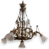 Lustre et deux appliques \"Dragon\" en bronze
