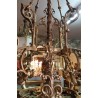 Lustre et deux appliques \"Dragon\" en bronze