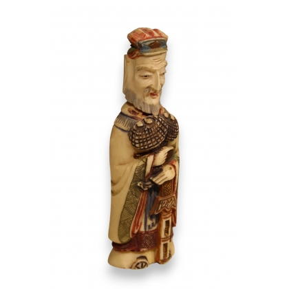Snuff bottle en ivoire \"Homme\"