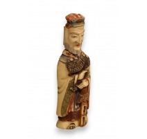 Snuff bottle en ivoire "Homme"