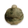 Green hardstone snuff bottle with handles